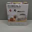 5-Speed Electric Hand Mixer, 800W Handheld Mixer with Turbo for Baking & Cooking, Kitchen Food Mixer with Storage Case & 5 Stainless Steel Attachments (2 Beaters, 2 Dough Hooks, 2 Whisks)-White