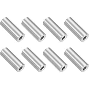 uxcell 8Pcs 304 Stainless Steel Spacer 6mm ID x 14mm OD x 40mm Length Screw Standoff Bushing Plain Finish Unthreaded Round Metal Spacer for Screws Bolts and Rods, Silver