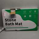 2 Pack Stone Bath Mat for Bathroom|Diatomaceous Earth Bath Mat|Quick Dry Water Absorbing Bath Stone Mat Large|Non-Slip Bathroom Shower Rug|Easy to Clean (2416'', Wood Grain, Square)