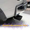 Exhaust Tip 2.5" Inlet, 3" Outlet 12" Overall Length, Premium Stainless Steel with Wear Resistant Black Coating, Rolled Angle Cut, Bolt-On Easy Installation, for Truck Diesel Tail Pipe