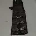 URBAN BUCK Real Sheepskin Leather Sky Gauntlet Costume Glove - Regular Fit Long Arm Cuff Mens Premium Buckles Unlined Cosplay Gloves Brown Right Hand (XL)