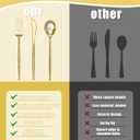 U-QE 180 PCS Gold Plastic Forks - 7.7 Inch Hammered Heavy Duty Plastic Forks - Elegant Gold Plastic Silverware - Perfect for Parties & Weddings and Other Daily Events