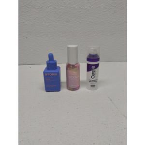 CeraVe Anti Aging Retinol Serum For Face. BYOMA Hydrating Serum. COOLA Organic Dew Good Illuminating Probiotic Serum with SPF 30