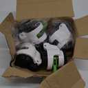 Heavy Duty Caster Wheels Set of 4, Leveling Stem Casters with Retractable Wheels 2200 Lbs Total Capacity, 1/2" & M12 Stem Sizes Adjustable with Ratchet Handle for Workbench, Machinery & Equipment