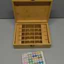 Pure Vie Essential Oil Bamboo Storage Box Travel Display Presentation, Holds 35 Bottles for 5, 10, 15ml - Aromatherapy Organizer Nail Polish Fragrance Container #1 - Keep Your Oils Safe & Space Saver