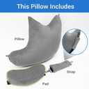Shoulder Surgery Pillow - Pain Relief for Torn Rotator Cuff, Broken Arm, Dislocated Shoulder & Post-op Care - After Surgery Recovery Healing & Side Sleeping Arm Support Pillow with Strap and Soft Pad