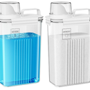 Laundry Detergent Dispenser for Laundry Room,94oz Fabric Softener Dispenser,Liquid Laundry Detergent Container,Laundry Detergent Organizer for Laundry Room Organization with 6 Labels,2 Pack