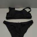 KerryKreey Two Piece Swimsuit for Women Push Up Bikini Top Tummy Control Bathing Suit High Cut Mid Rise Sporty Swimwear Teens, Medium, Back