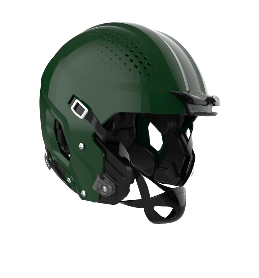 ZERO2 Youth Helmet -No Facemask Attached, Medium, Molded Gloss Dark Green, Size M