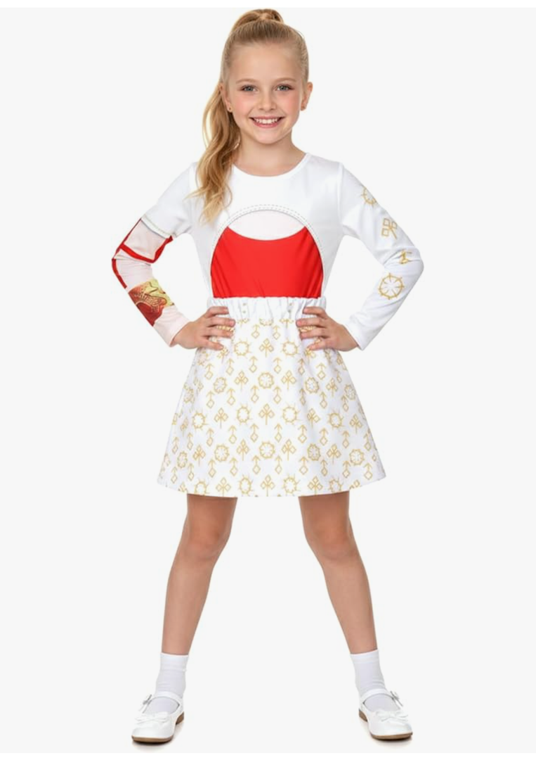 Girls Zombies Character Costume Set Kids Nova Zombies Outfits for Halloween Costumes, Size S