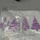 Ryeolo Merry Christmas Wooden Hanging Sign - Purple Christmas Tree Decor, Front Door Sign, Indoor Wall Hanging for Home, 10.2x7.8 Inches