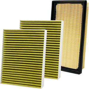 Capume 3PCS Cabin Engine Air Filter Kit Fit for 2018-25 Camry Hybrid,Avalon Hybrid,RAV4 Hybrid,Corolla,Highlander Hybrid,Sienna,Venza,COROLLA CROSS,ES300h,UX200,RX350h,NX450h+,CA12289,CF12157