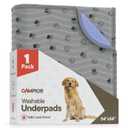 Washable Underpads 54"x54" ( Pack of 1)  Reusable Waterproof Bed Pads for Pets, Kids & Elderly, Extra Heavy Absorbent Incontinence Training & Bedwetting Pads, Grey & Blue