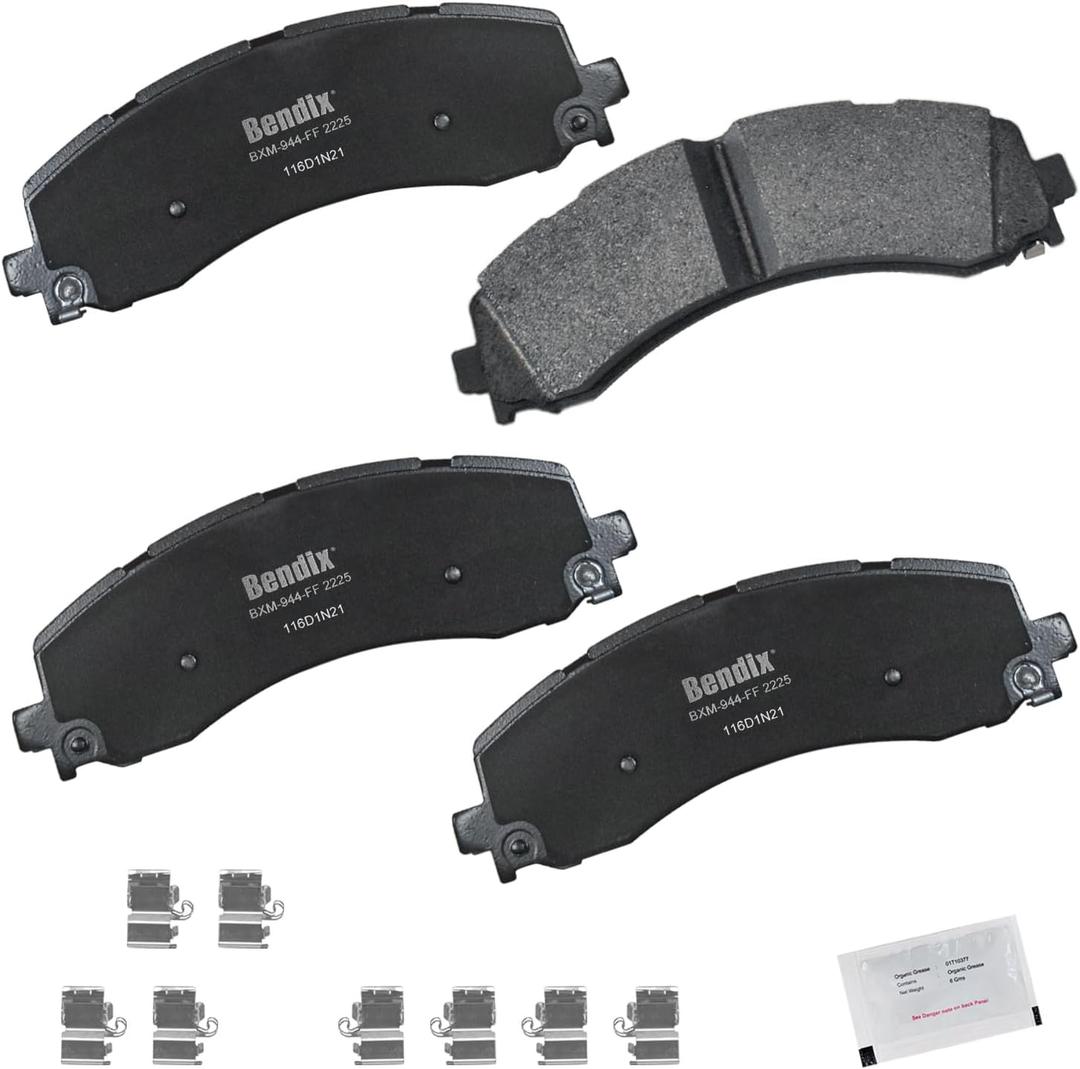 Bendix Priority1 CFM2225 Semi-Metallic Rear Brake Pads for Ram 2500 2023-2019, 3500 2023-2019, 4000 2020-2019