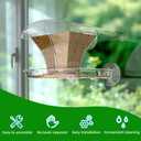 Window Bird Feeder for Outside with Waterproof Seed Storage  Strong Suction Cups, Large Capacity, Easy to Clean, Gifts for Bird Lovers (2.0LB)