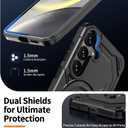 Dionsibei for Samsung Galaxy S25 FE Case Compatible with MagSafe with Kickstand Military Grade Drop Rugged Heavy Duty Protection Shockproof for Galaxy S25 FE Phone Case (Black)