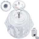 Shower Faucet Knob, Shower Handle Replacement for Delta RP41661, Compatible with Delta and Peerless Single Handle Tub Faucets, Clear Acrylic Shower Knob with Button, Screw and Connector