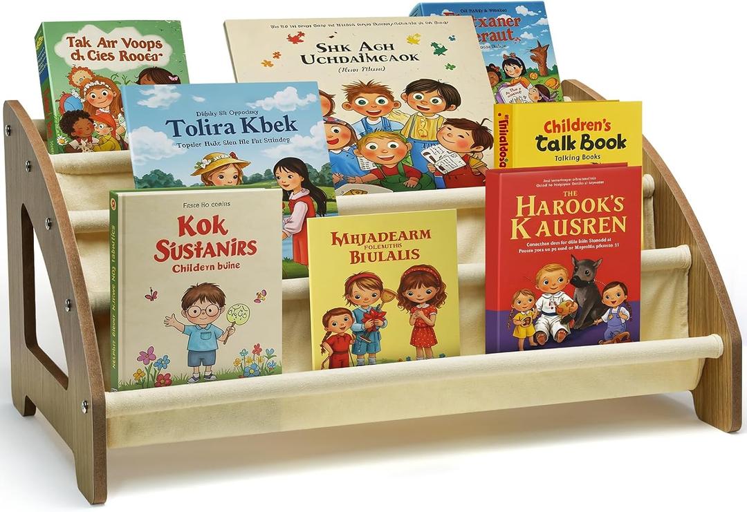 Bookshelf for Kids,Beautiful Bookshelf to Display All Your Little One's Books - Perfect Nursery Organiser!