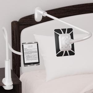 Arctiiro Gooseneck Kindle Holder for Reading in Bed - [Case-Friendly] Phone Holder for Bed, Kindle Paperwhite Stand Accessories, Overhead Cell Phone Clamp Mount for Desk, for Tablets 4-10 inches