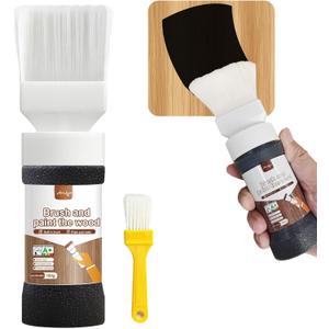 6.35 oz Touch-Up Paint for Furniture, Cabinets, Wood, Metal - No Sanding, Fast-Drying, Water-Based Multi-Surface(Black)