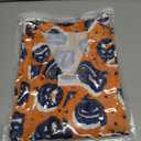 Men Halloween Shirt Fun Pumpkin Print Button Up Shirts Casual Hawaiian Short Sleeve Shirt Holiday Aloha Shirts (Orange, XL)