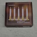 Verdenu Christmas Candles, 12 PCS Battery Operated Flameless LED Window Lights with Remote & Timer, 3D Flickering Taper Candle for Wedding Party Decorations