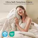Joysoul Twin Size Down Comforter - All Season Ultra Soft Goose Down & Feather Fiber Fill, Luxury Hotel Cream Duvet Insert with Corner Tabs (68" X 88")
