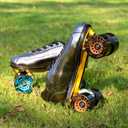 FOMOTEAM Roller Speed Skate Wheels Racing Wheels 66mm38mm Outdoor or Indoor with ABEC-9 Bearings 82A (Set of 8) (BLACK-BROWN)