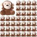 Shappy 50 Pcs Mini Animal Plush Toys Small Stuffed Animals Bulk Cute Tiny Plushies Keychains for Gift Party Carnival Prize (Tiger)