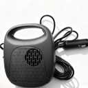 12V Portable Car Heater & Defroster  120W Turbo Fast Heating/Cooling, 360 Adjustable, Plug & Play for Cars/SUVs/RVs  Dual Defog & Fog-Free Driving-grey