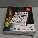 4 Channel Professional Audio Mixer with 4 MIC/LINE Inputs, 5-Band EQ, 99DSP Effects, USB Playback/Recording, +48V Phantom Power for Musicians Live Streaming DJ Podcasting Home Studio(AG-4K)