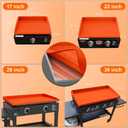BANGIE 28" Silicone Griddle Mat for Blackstone Accessories - Anti-Warping & UV-Resistant Full-Wrap Cover for 2-Burner Flat Top Grill, Blocks Condensation Rust (Orange)
