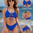 Blooming Jelly Womens Bikini Sets Two Piece Swimsuit 2026 Curvy Cutout String Bathing Suit (L)