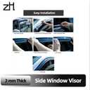 Fits Hyundai Sonata 2011 2012 2013 2014 Acrylic Safe Smoke Window Visor Set - Sun, Rain, and Vent Protection, 4-Piece Tape-On Window Deflector Guard Kit, 2mm Thickened