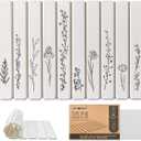 Foldable Stone Bath Mat - 24x16 Inch, Super Absorbent Diatomaceous Earth Large Bath Mats for Bathroom, Quick Dry Non-Slip Stone Drying Mats for Kitchen Counter & Bathtub (Black Floral Decor)