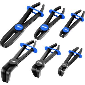 Orion Motor Tech Hose Pinch Off Pliers, 6 Piece Hose Pinch Off Pliers Set for Flexible Hoses Brake Fuel Coolant Hoses Maintenance, Hose Pinch Pliers with Straight and 90 Pliers