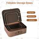 Paperboard Suitcases Set of 3 Decorative Storage Boxes With Lids,Keepsake Decor box,Photo Box,Card Box,Small Vintage Suitcases Home Decoration (Brown)