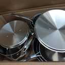 Tramontina Signature Tri-Ply Clad Stainless Steel 12-Pc Pots and Pans Set
Cookware Kitchen Set, Induction-Ready, Dishwasher-Safe, NSF-Certified, Made in Brazil