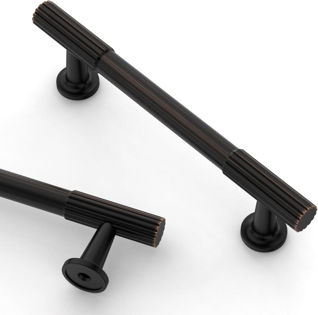 Asidrama 10 Pack 3.75 Inch(96mm) Oil Rubbed Bronze Cabinet pulls Kitchen Cabinet Handles, Cabinet Pulls Kitchen Cabinet Hardware for Cupboard Drawer Pulls