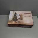 24in Hyacinth Christmas Tree Collar  Woven Rattan Basket for Christmas Tree Base Cover, Holiday Decoration for 4ft 6ft 7.5ft Artificial Trees with Cord CutOut(Brown)