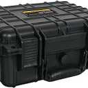 Torin ATRTC3530B Portable Plastic Tool Box with Foam Insert: Waterproof & Shockproof Hard Case for Optimal Tool Protection and Easy to Carry, 13.7" x 11.4" x 5.9", Black