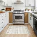 SERISSA 2x3 Rugs for Entryway, Washable Non-Slip Light Brown Small Area Rug, Soft Low-Pile Boho Geometric Indoor Entry Rug Door Mat Indoor Entrance Front Door Carpet for Bathroom Kitchen Bedroom