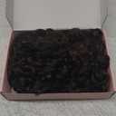 FLUFYMOOZ 4PC Clip in Hair Extensions, 14 Inch 100％ Pure Protein Silk Short Hairpiece Deep Curly Wavy Hair Extensions Clip in Natural Soft Hairpiece for Women-Dark Almond brown with copper