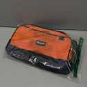 12" Small Tool Bag 2 Pack, Zipper Tool Pouch 2 Compartments, Utility ToolBag with Carrying Handle, Toolbox Organization, Screwdriver Storage Tool Box, Electrician Mechanic Men Dad Gifts, Orange/Green