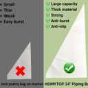 Extra Large Piping Bags 24 Inch - 100Pack Disposable Pastry Bags - Thick Anti-Burst Pastry Icing Frosting Piping Bags For Decorating Cupcakes Cakes Cookies (Extra Large 24 Inch-100 Pack)