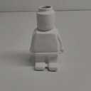 Cute Building Vase for Flower Bouquet Decoration Cool Resin Building Blocks Flower Container for Unique Living Room Table Decor (White People)