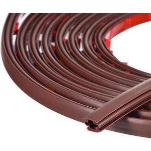 uxcell Weather Stripping Door Seal Strip, 3 Meters x 10mm x 6mm Self Adhesive Rubber Seal Strip for 4-5mm Gap, for Window and Door Soundproofing and Door Frame Gap Blocker (Brown)
