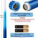 Funtery 48 Pcs Flameless LED Taper Candles Battery Operated Candles Bulk Realistic LED Candlesticks Flickering for Wedding Church Graduation Party Home Decor(Gradient Blue,Classic Style)