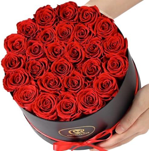 ChosiaRose Flowers Forever Preserved Roses - 27 Preserved Flowers for Delivery Women Birthday Gifts for Mom Grandma Forever Flower in a Box Rose Gift for Her Wife Anniversary Valentines Gift for Women