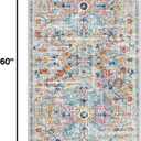 Pauwer Boho Hallway Runner Rug 2x5 Washable Entryway Area Rugs Non Slip Farmhouse Vintage Floor Mat Carpet Runner for Hallways Laundry Room Kitchen Bathroom Bedroom